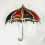 Trompe-l'œil Umbrella Scottish Pebble Brooch