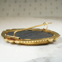 Stunning French 18k Gold Locket Brooch