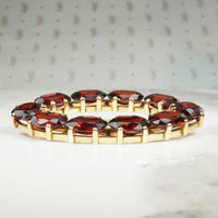 Superb Almandine Garnet Oval Brooch by Gillot