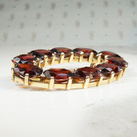 Superb Almandine Garnet Oval Brooch by Gillot