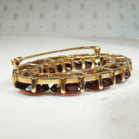 Superb Almandine Garnet Oval Brooch by Gillot