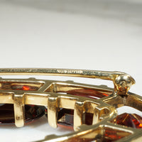 Superb Almandine Garnet Oval Brooch by Gillot