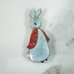 Blue Bunny Enameled Brooch from Margot de Taxco
