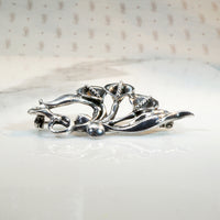Calla Lily Nosegay Brooch in Sterling Silver