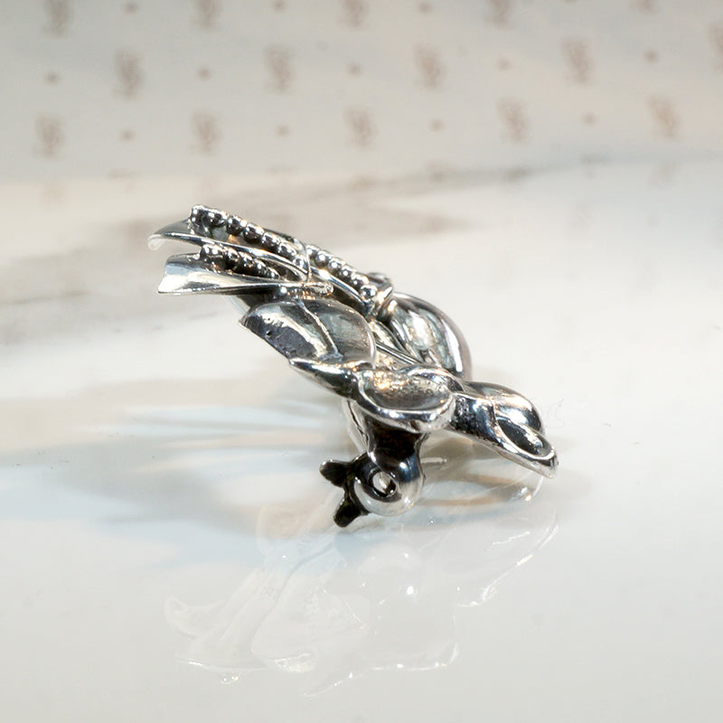 Calla Lily Nosegay Brooch in Sterling Silver