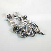 Calla Lily Nosegay Brooch in Sterling Silver