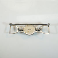 Reverse Painted Crystal Horse & Tack Brooch