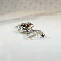 Reverse Painted Crystal Horse & Tack Brooch