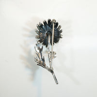 Chrysanthemum Flower Sterling Silver Brooch