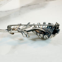 Chrysanthemum Flower Sterling Silver Brooch