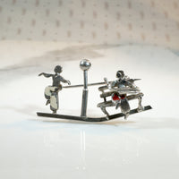 Whimsical Dancer & Musician Brooch