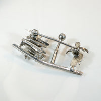 Whimsical Dancer & Musician Brooch