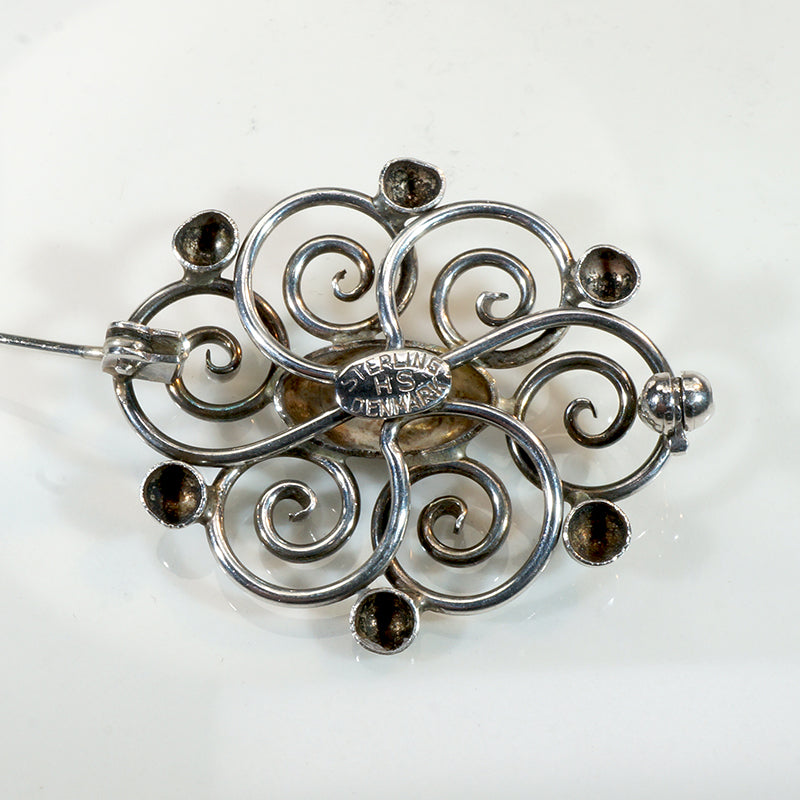 Danish Modern Sterling Brooch from Hermann Siersbøl
