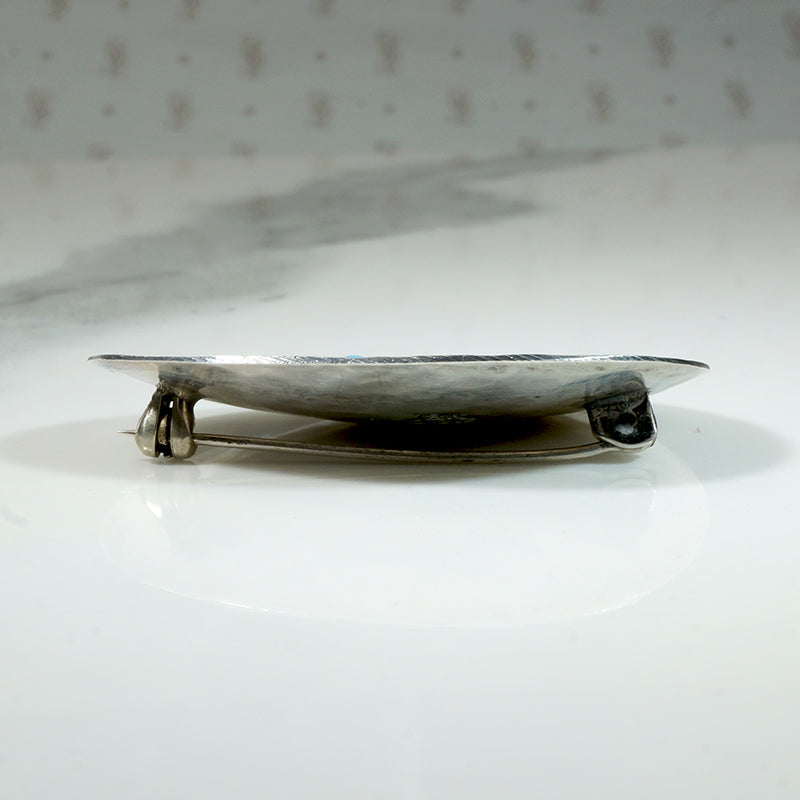 Fabulous Peruvian Bird Brooch in Sterling & 18k