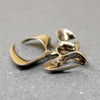 Abstract Form Modernist Silver Gilt Brooch