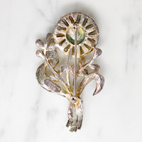 Blue & White Crystal Nosegay Eisenberg Ice Brooch