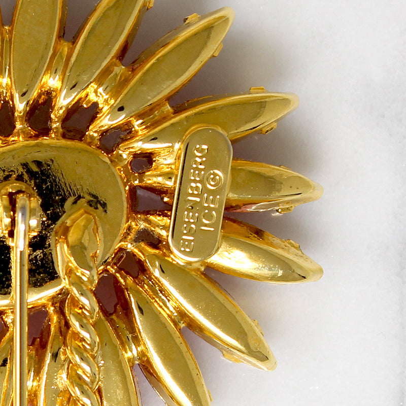 Vibrant Gerbera Daisy Eisenberg Ice Brooch
