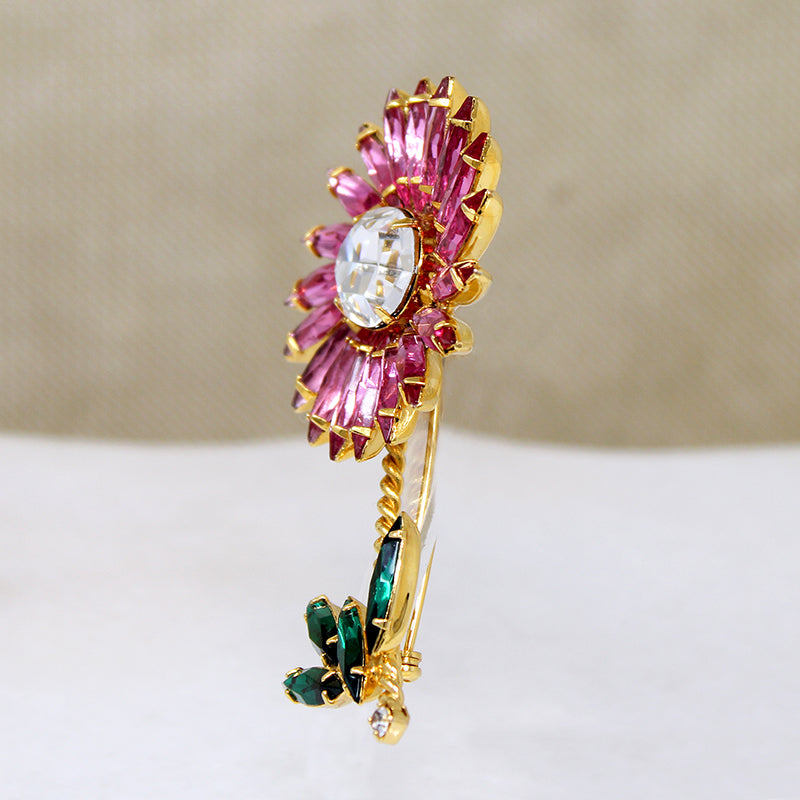 Vibrant Gerbera Daisy Eisenberg Ice Brooch