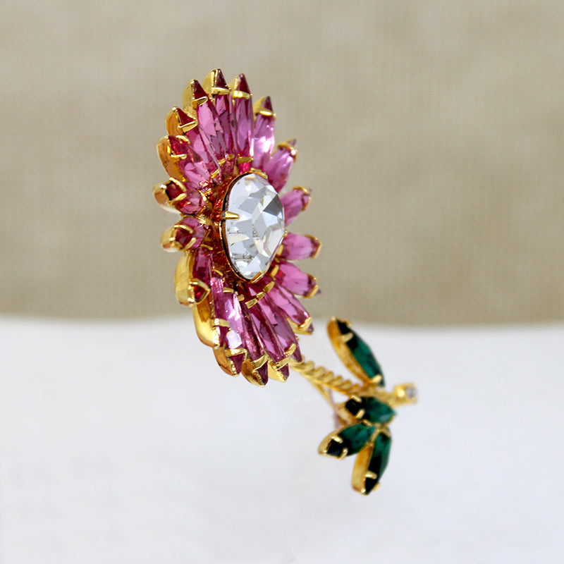 Vibrant Gerbera Daisy Eisenberg Ice Brooch