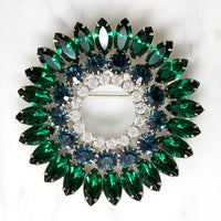Bold Mid Century Eisenberg Ice Circle Brooch