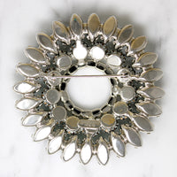 Bold Mid Century Eisenberg Ice Circle Brooch