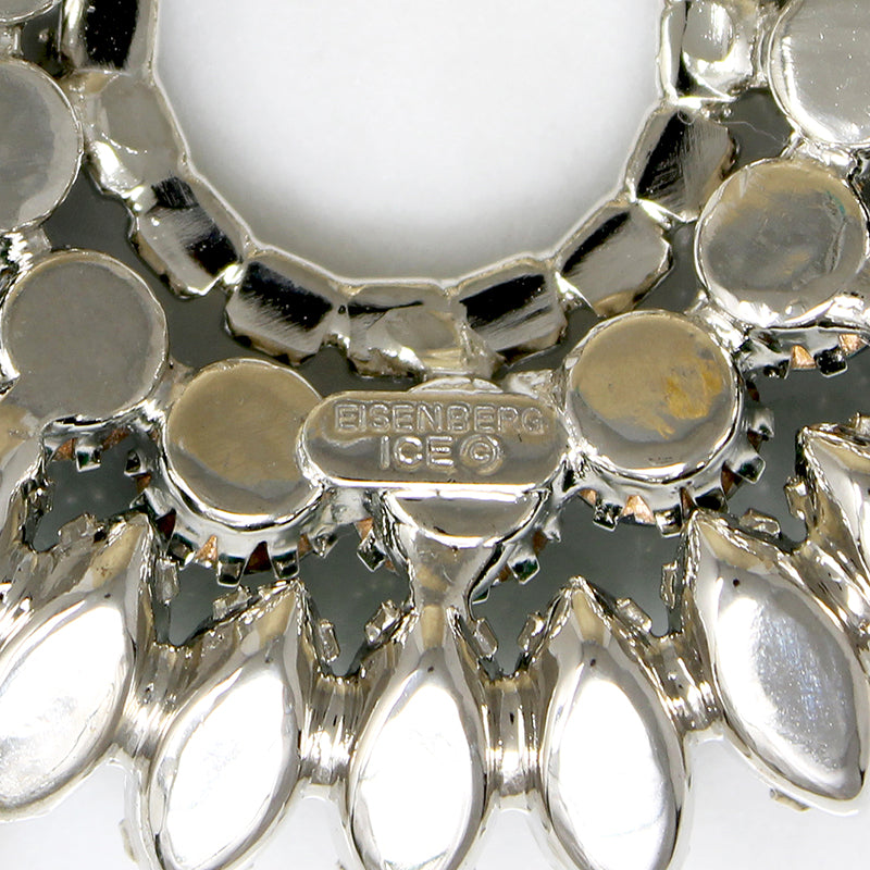 Bold Mid Century Eisenberg Ice Circle Brooch