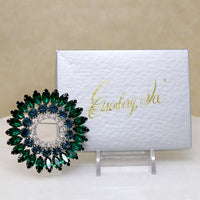Bold Mid Century Eisenberg Ice Circle Brooch