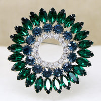 Bold Mid Century Eisenberg Ice Circle Brooch