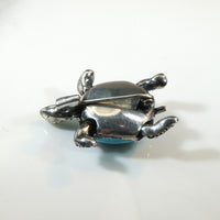Deco Era Sterling & Enamel Turtle Figural Brooch 