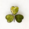 Luck of the Irish Connemara Marble Shamrock Brooch