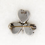 Luck of the Irish Connemara Marble Shamrock Brooch