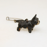 Wooden Boston Terrier Mascot on Pin