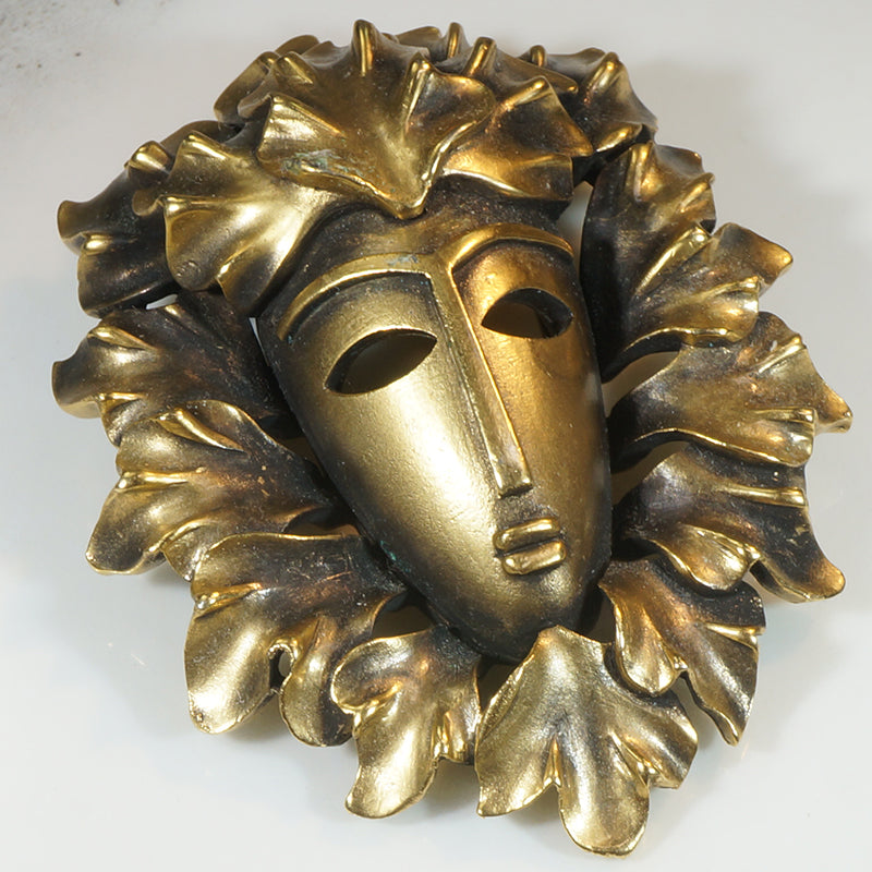 Uncanny Mask Brooch by Trifari