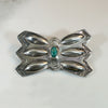 Stylized Butterfly Brooch in Silver & Turquoise