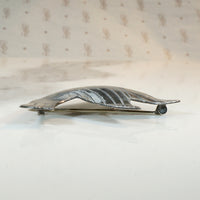 Silver & Turquoise Bird in Flight Brooch