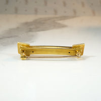 Trompe-l'œil Buckle Brooch in Enameled Gold & Pearls