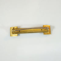 Trompe-l'œil Buckle Brooch in Enameled Gold & Pearls