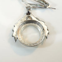 Sterling & Marcasite Flower Watch Brooch
