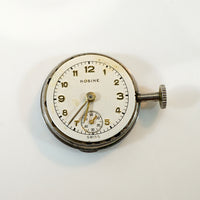 Sterling & Marcasite Flower Watch Brooch