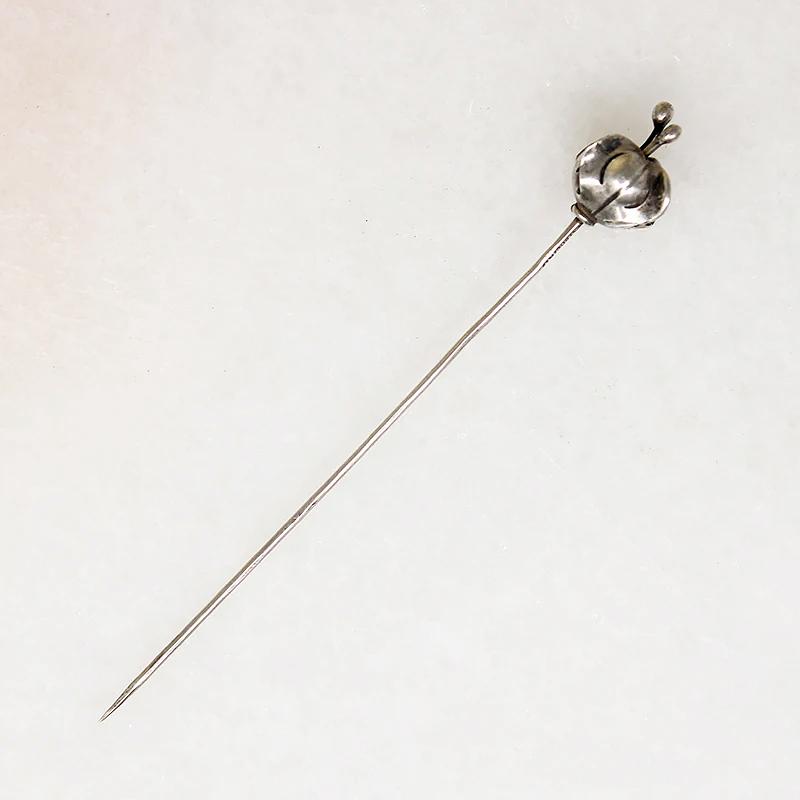Sterling Silver Flower Bud Stick Pin