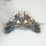 Gossamer Plique-à-jour Enamel Butterfly Brooch