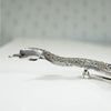 Oversized Sterling Silver & Marcasite Snake Brooch