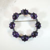 Strangely Satisfying Amethyst & Silver Circle Brooch