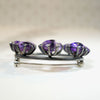 Strangely Satisfying Amethyst & Silver Circle Brooch