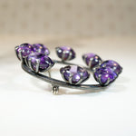 Strangely Satisfying Amethyst & Silver Circle Brooch