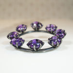 Strangely Satisfying Amethyst & Silver Circle Brooch