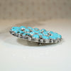 Sleeping Beauty Turquoise Zuni Flower Brooch