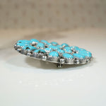 Sleeping Beauty Turquoise Zuni Flower Brooch