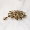 Stars & Tulips Brooch with Diamonds & Pearls