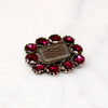 Endearing Garnet & Hair Fichu Pin